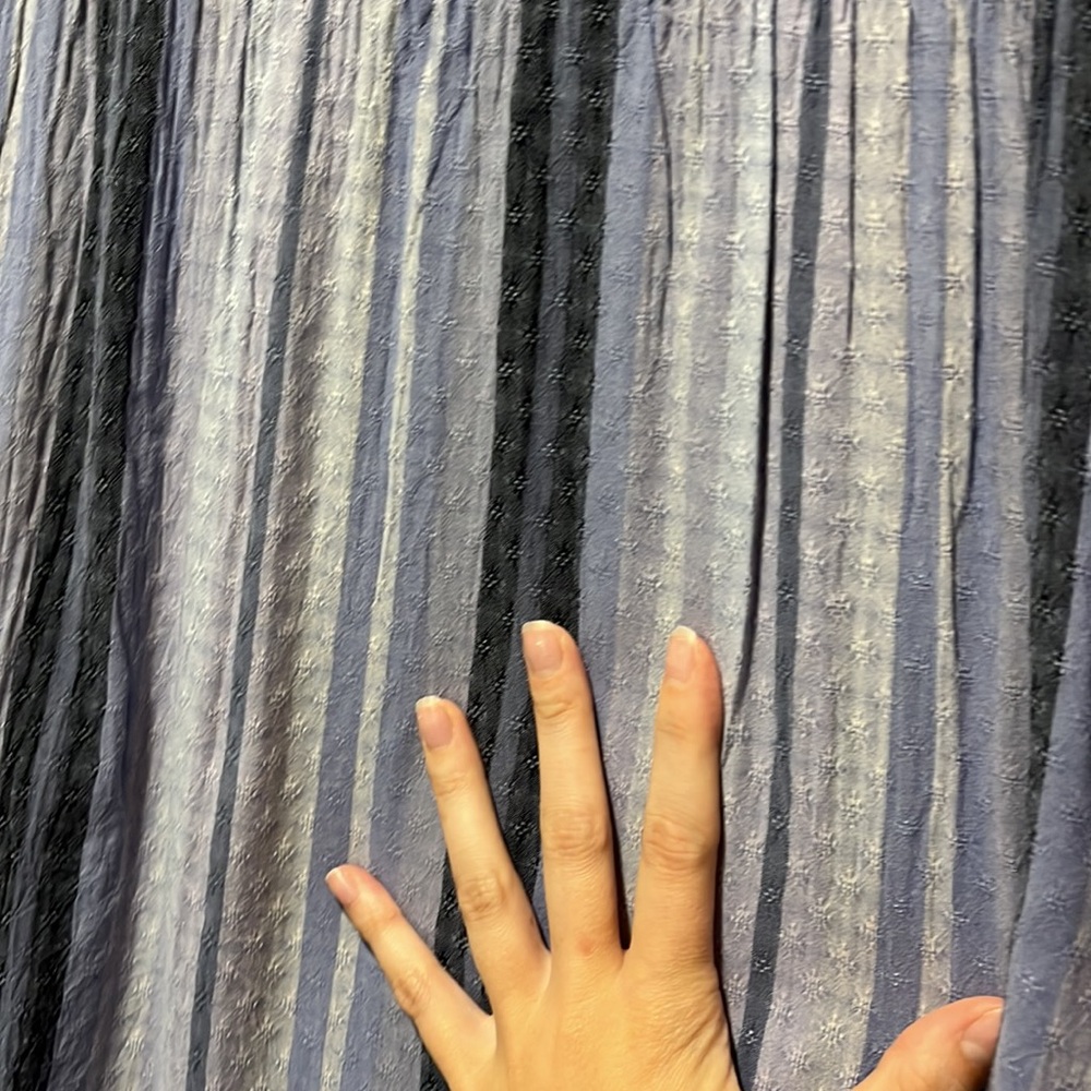 Universal Thread XS S M Blue Lavender Striped button up long sleeve Midi dress - Picture 14 of 16